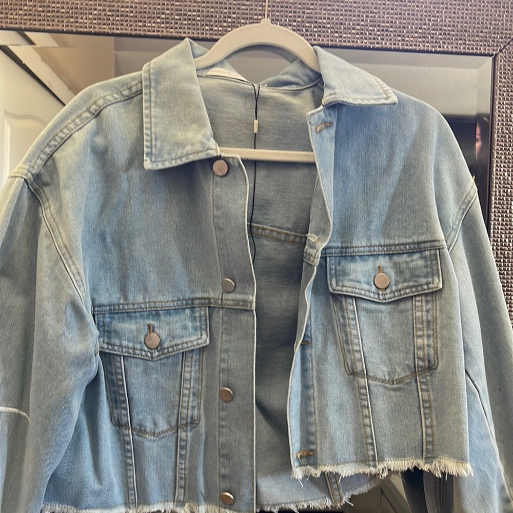 By Egreis cropped jean jacket size M